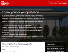 Tablet Screenshot of kennedy-center.net